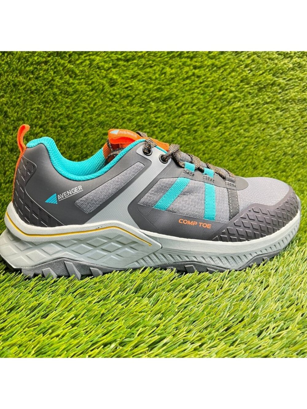 Avenger Aero Trail Womens Size 10D Gray Blue Composite Toe Safety Work Shoes